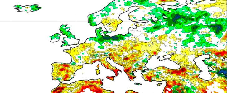 Normalised anomaly soil moisture 0-1m