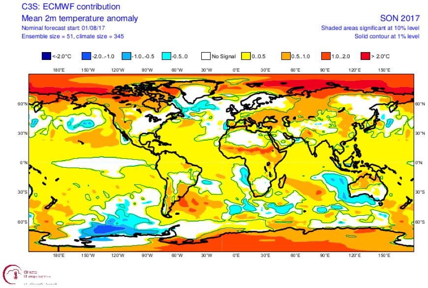 The UK MetOffice forecast predicted a weak La Nina