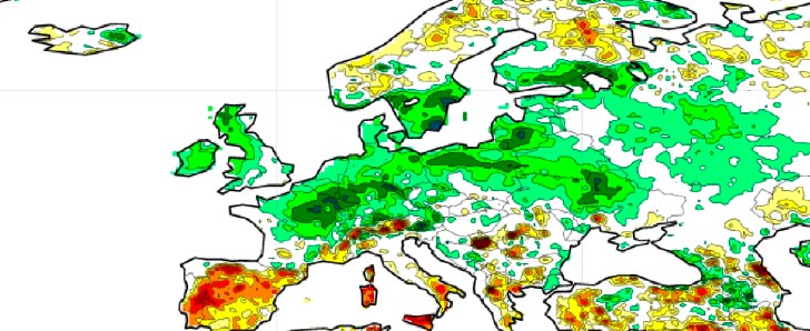 Normalised anomaly soil moisture 0-1m