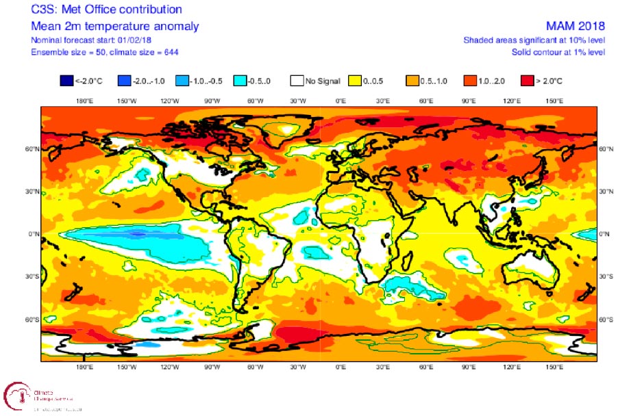 The UK MetOffice forecast predicted a weak La Nina