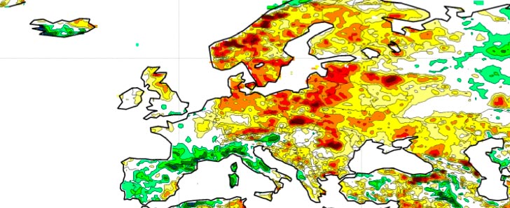 Normalised anomaly soil moisture 0-1m