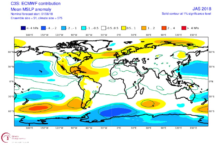 Mean-sea-level pressure anomaly