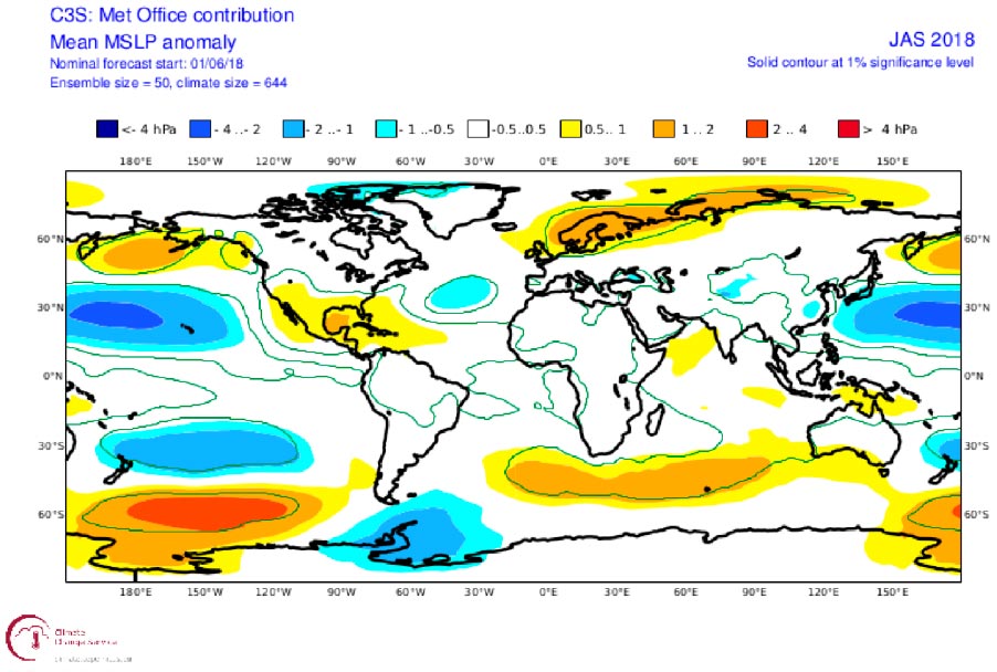 Mean-sea-level pressure anomaly