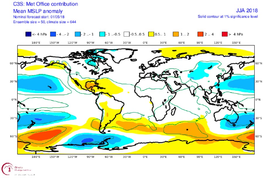 Mean-sea-level pressure anomaly