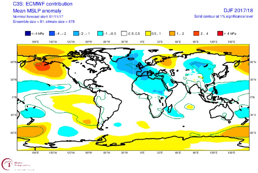 Mean-sea-level pressure anomaly