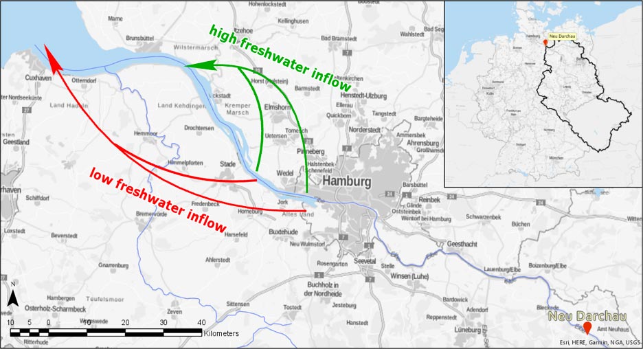 headwater discharge of the river Elbe